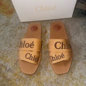 Chloé Tan and Brown Sandals